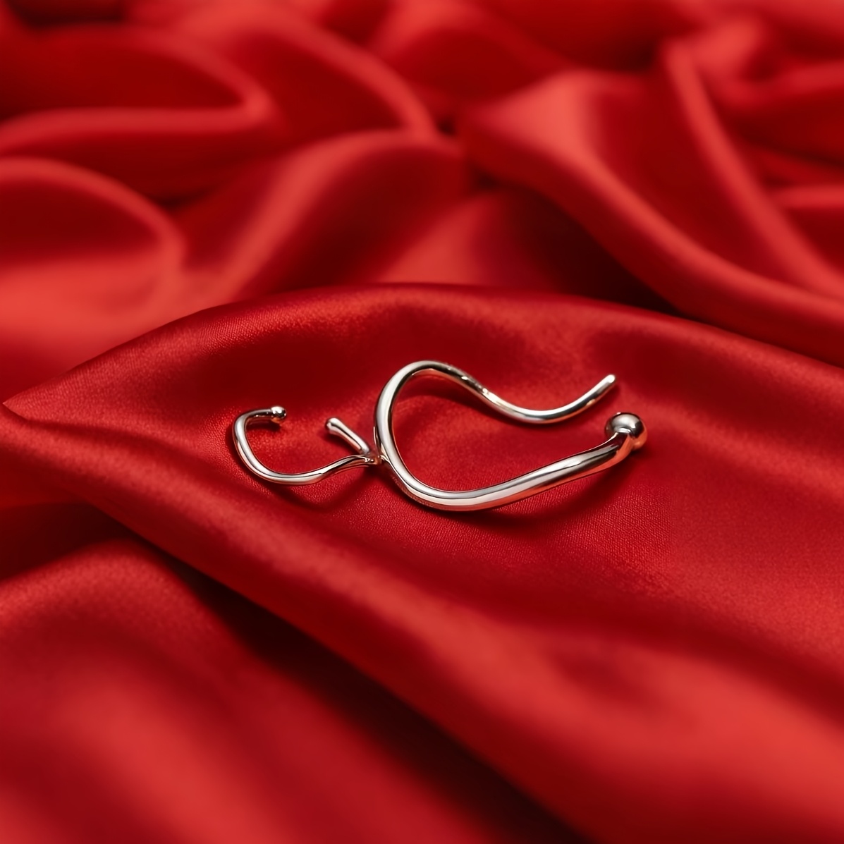 Women's 2pcs Single-Ear Minimalist Asymmetrical Twisted Ear Clips